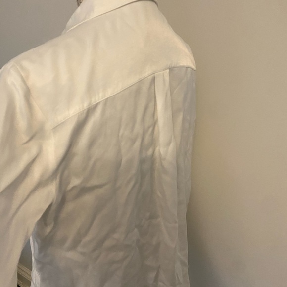 Reserved silky Elegant White Button-Up Blouse ivory white - Picture 4 of 4